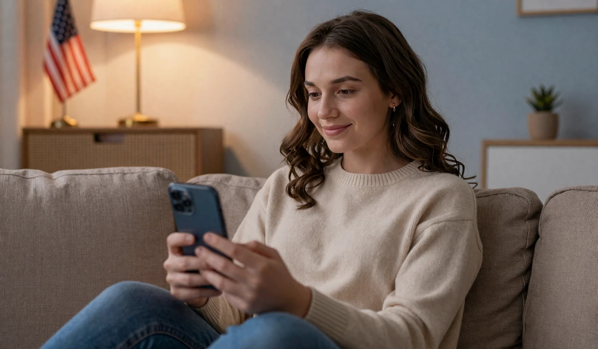 Woman on a scheduled deployment video call with her military partner - communication advice for military dating